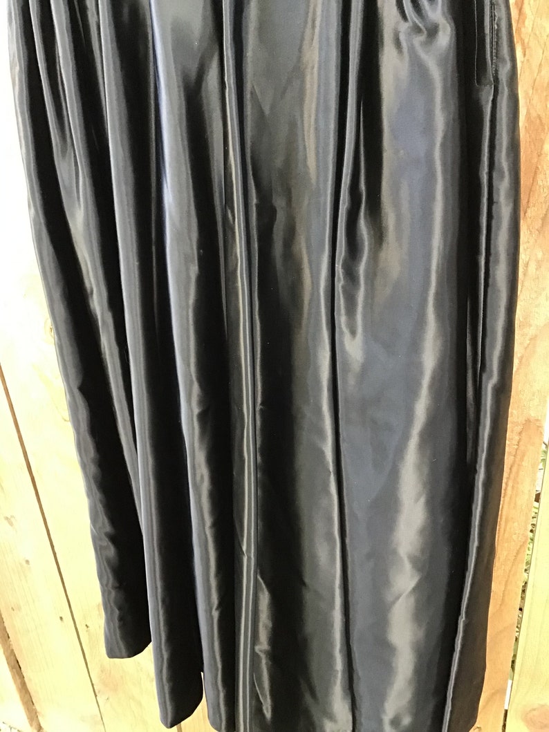 Vintage 1940s Black Satin Evening Gown image 7