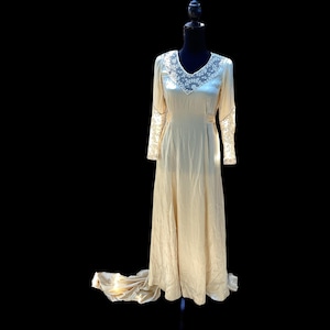 1930s Ivory Satin Wedding Dress