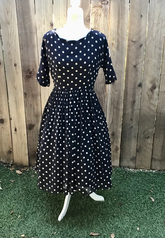 white christmas dresses Amaya Strapless Chiffon Maxi Dress / Blue Polka Dot | Meshki main image 1
