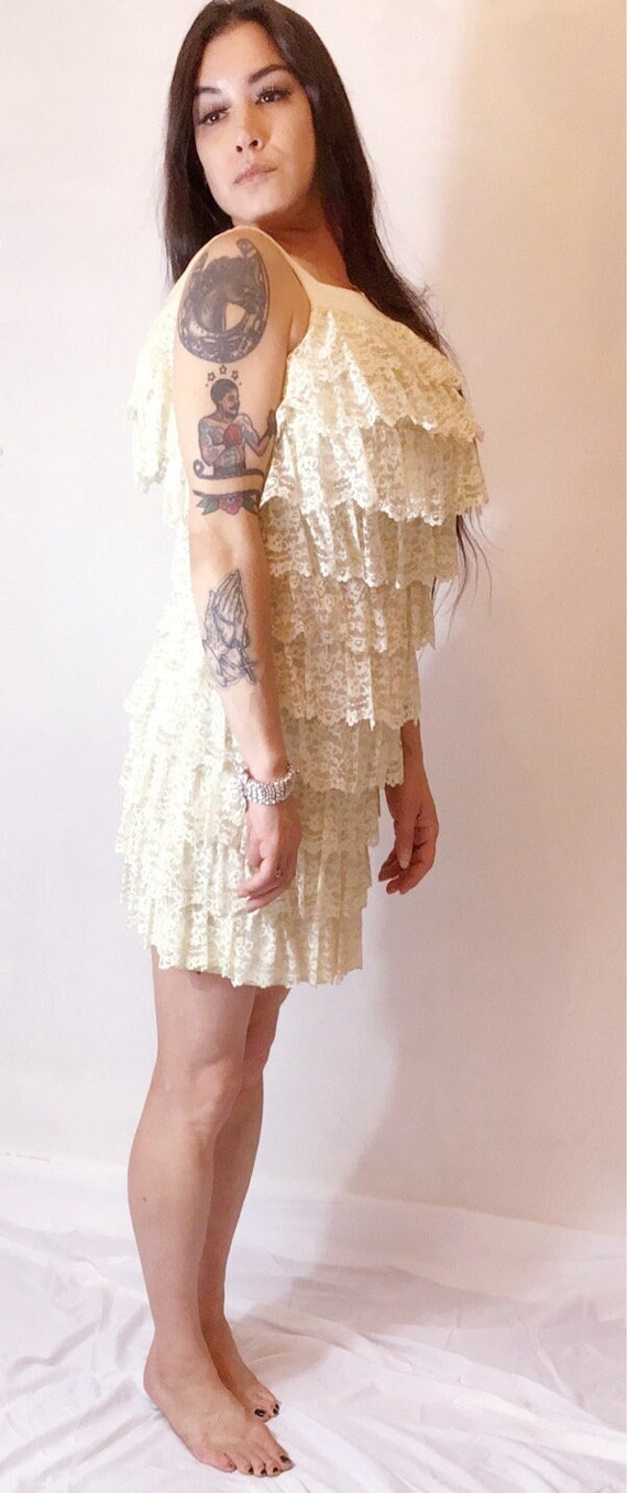 Vintage 1960s Designer Lace Dress - image 3