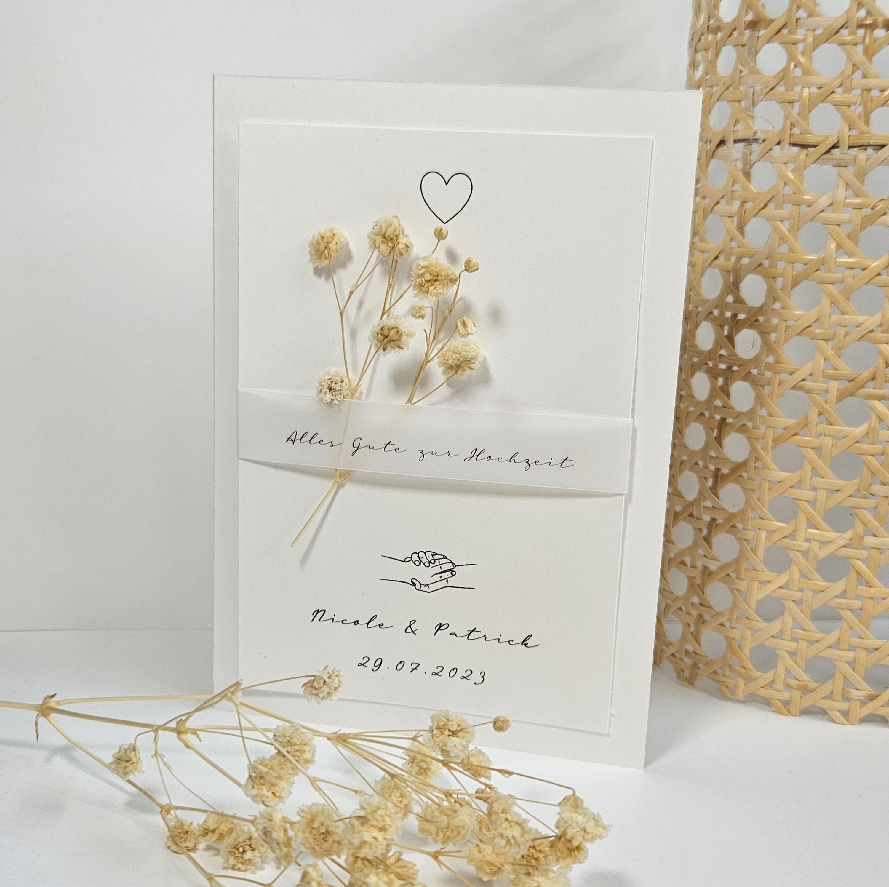 Personalisierte Karte zur Hochzeit | Glückwunschkarte zur Hochzeit