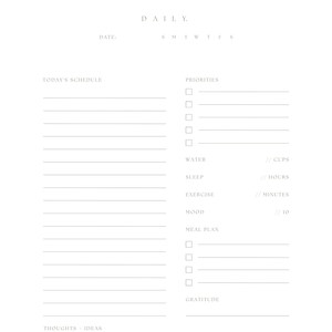 Half Letter // Daily Personal Planner Spread