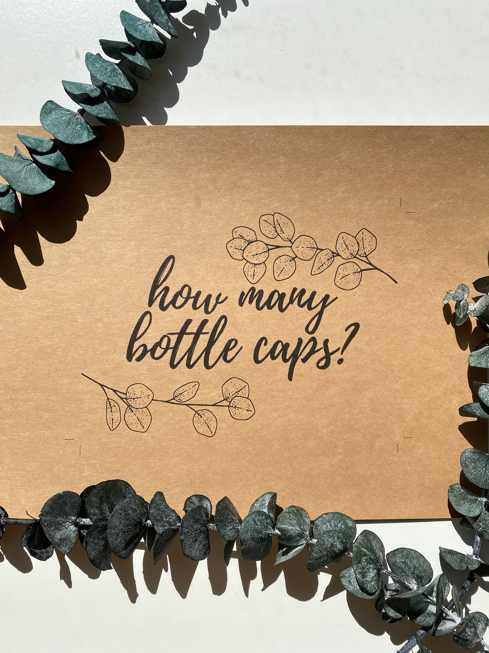 Printable How Many Bottle Caps Game Instant Download Etsy