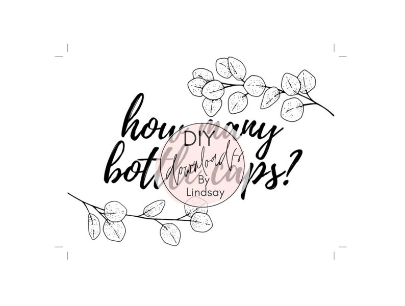 Printable How Many Bottle Caps Game Instant Download Etsy