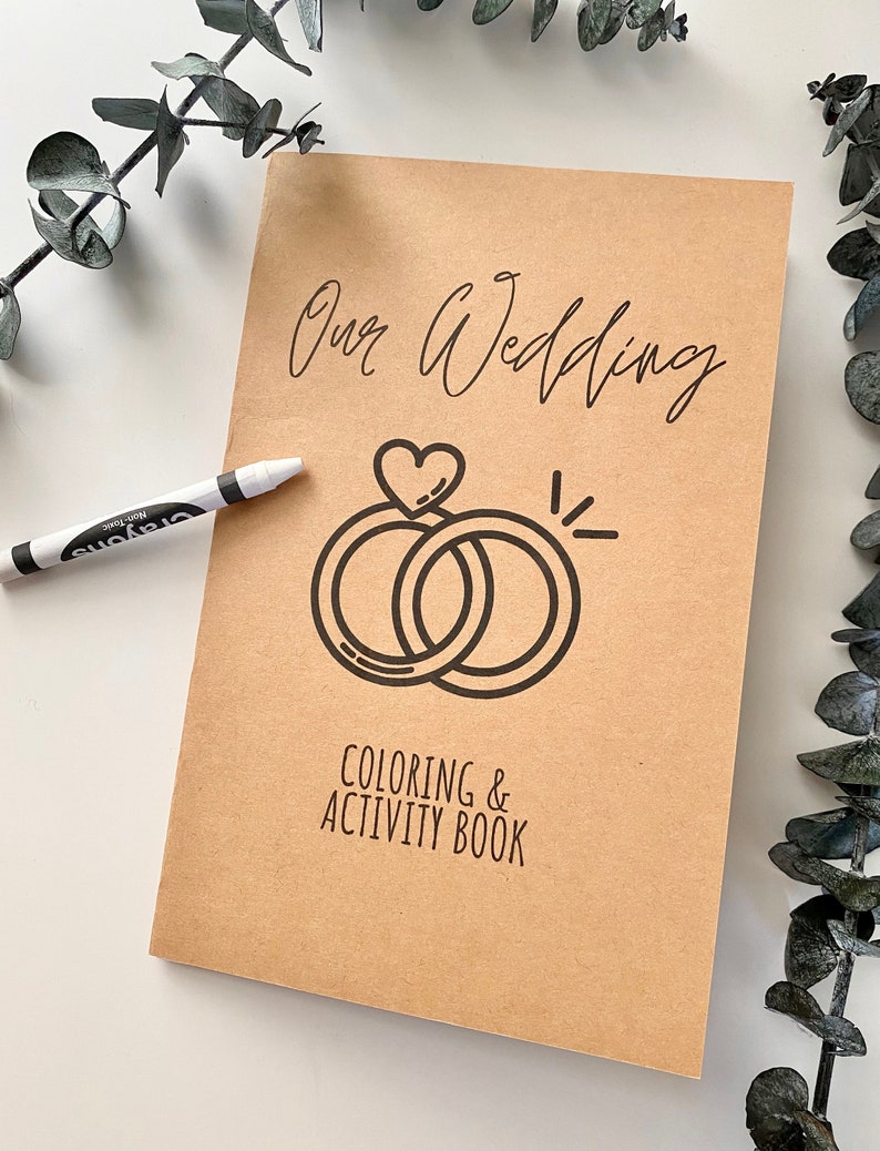 Kids Wedding Activity Book, Wedding Coloring Book, Printable Kids Wedding Activity Book, Printable Download PDF Wedding Activity Book image 1