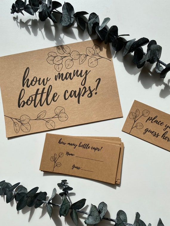 Printable How Many Bottle Caps Game Instant Download Etsy