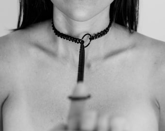 Dom sub Choker-Leash Necklace