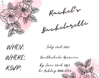 Floral Bachelorette Invite