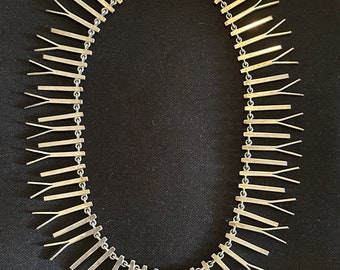 ヴィンテージ モダニストリンクチェーンネックレス シルバー925 メキシコ製 ヴィンテージ モダニストリンクチェーンネックレス シルバー925