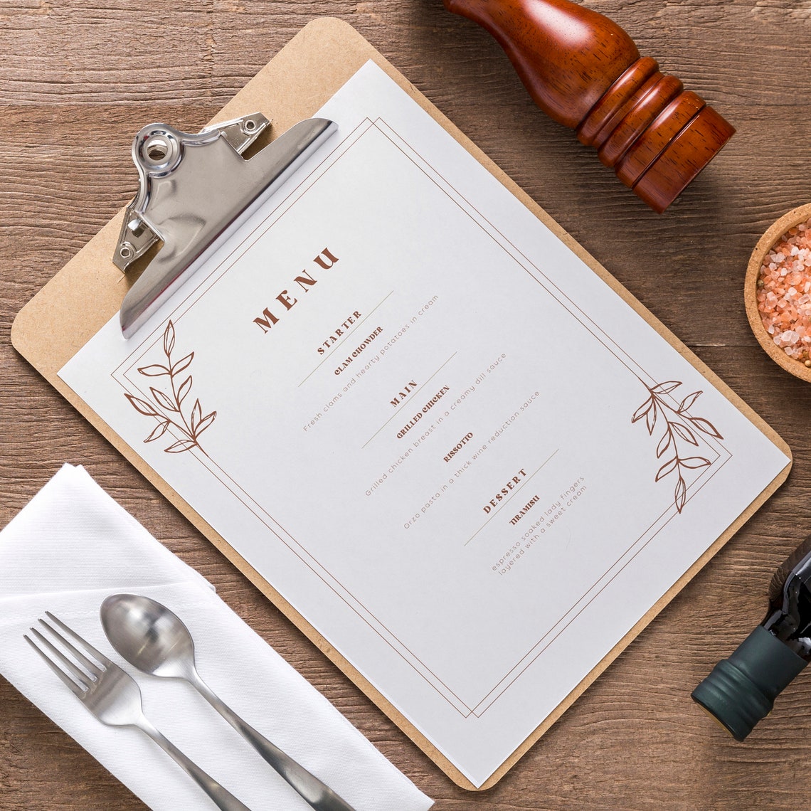 Canva Menu Template Restaurant/menu Cards/menu Wedding/custom Etsy