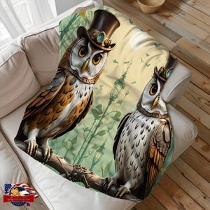 Steampunk Floral Pattern Print Blanket