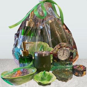 Customizable Color Themed Handmade Gift Basket Personalized Filled Gift Handcrafted Accessories Gift Charity Raffle Baskets Ready to Give