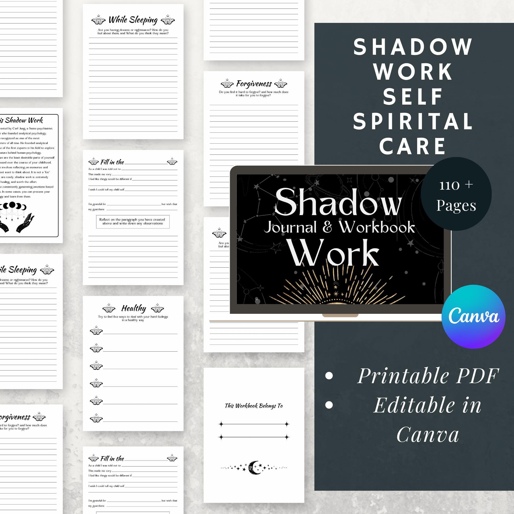 Shadow Journal.pdf Shadow Work Journal Printable Editable Self Reflection Journal Heal ...