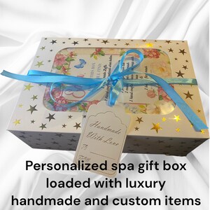 Personalized luxury spa gift boxes bridal shower gifts baby shower gifts wedding favors thank you gifts gifts for her, beauty box