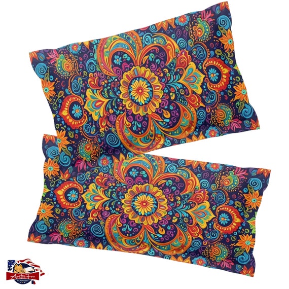 Bohemian Aztec Indian Pillow Shams Vibrant Culture Mix Bedroom Boho Oasis Bohemian Pattern Cultural Beauty Bedroom Decor Aztec Etsy