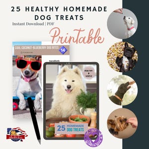 Gesunde einfache Hausgemachte Hunde Leckereien Rezeptbuch PDF-Download 25 Rezepte Enthält Protein Gefrorene Feier-Leckerlis sowie einen täglichen Haustierplaner