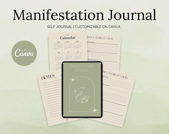 Manifestation Journal Templates, Manifestation Journal, Digital Manifesting Journal, Law of Attraction Planner, Digital Journal