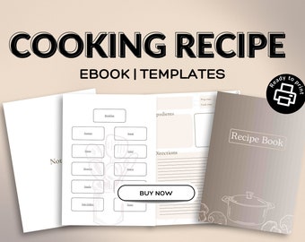 Rezeptbuch, Retro Rezeptbuch, Familienrezepte, Erinnerungsbuch, Digitaler Mahlzeitplaner, Kochbuch
