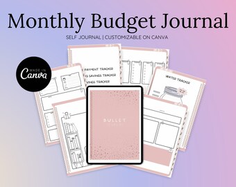Bullet Journal mensual, paquete de Bullet Journal imprimible sin fecha, imprimibles de Bullet Journal, plantilla Bujo prefabricada