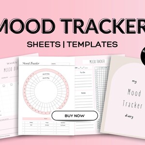 Mood Tracker Daily, Daily Mood Journal, Mood Tracker, Mental Health Planner, ADHD Daily Journal