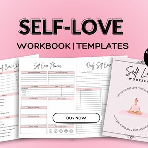 Self-love Workbook, Learn To Love Yourself Worksheets, Self Love Planner, Self Love Workbook, Self Care Journal, Wellness Planner, PLR