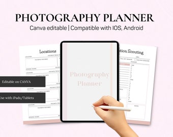 ALL-IN-ONE Photography Planner, Printable Photographer Planner, Photography Workflow, Chart for Photography Business