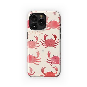 Crabs Pattern Phone Case For iPhone 17 Pro Max 16 Plus 14 13 12 Mini 11 XR XS X 8 SE Samsung S26 S25 Pixel 9 8 2049