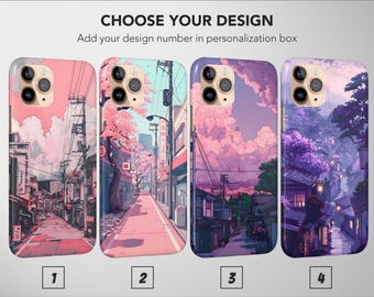 Anime Aesthetic Phone Case Lofi Japan Cover for iPhone 17 Pro Max 16 Plus 13 12 Mini 11 XR XS X 7+ 8 SE Samsung S26 S25 S24 Google Pixel 9 8