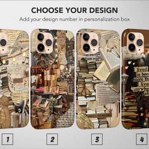 Dark Academia Literary Escape Art Phone Case Cover for iPhone 17 Pro Max 16 15 Plus 14 17e Mini SE Samsung S26 S25 S24 Google Pixel 10 9