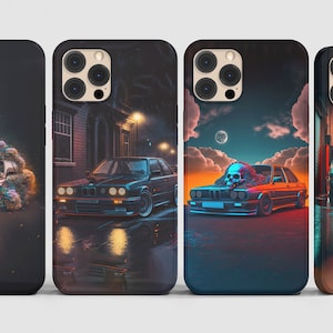 Custodia per telefono Bmw E30 Serie 3 Oldschool Tuned per iPhone 16 Pro Max 15 Plus 13 12 Mini 11 XR XS X 7+ 8 SE Samsung S24 S23 S22 Pixel 9 8