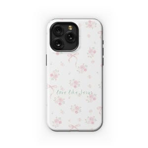Catholic Christian Jesus Coquette Phone Case For iPhone 16 Pro Max 15 Plus 14 13 12 Mini 11 XR XS X 8 SE Samsung S24 S23 Pixel 9 8 2016