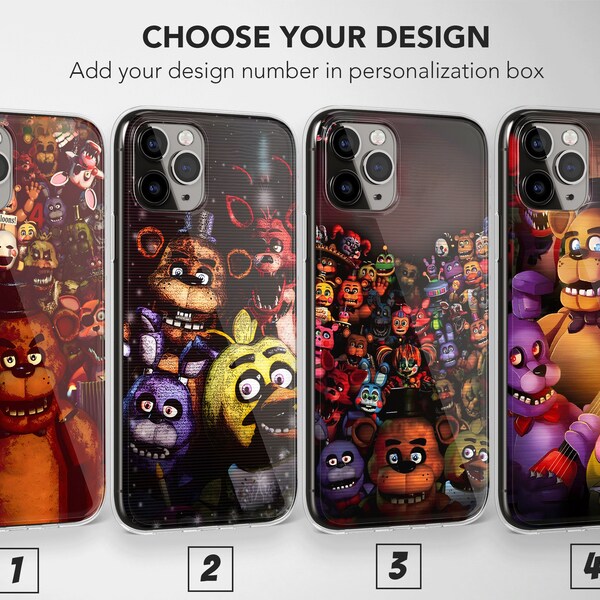 Five Nights at Freddy's Phone Case Fnaf Cover for iPhone 15 Pro Max 14 Plus 13 12 Mini 11 XR XS X 8 SE Samsung S24 S23 S22 Google Pixel 8 7