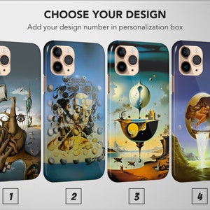Salvador Dali Phone Case Famous Painting Surrealism Classic Art Cover iPhone 16 Pro Max 15 Plus 13 12 Mini 11 SE Samsung S24 S23 Pixel 9 8