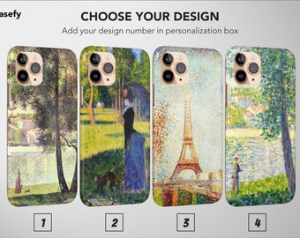 Georges Seurat Phone Case Aesthetic Famous Painting Cover For iPhone 17 Pro Max 16 Plus 13 12 Mini 11 XR XS X SE Samsung S26 S25 Pixel 9 8