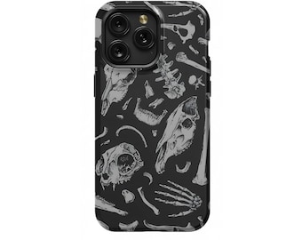 Gothic Animal Skull Phone Case For iPhone 17 Pro Max 16 15 Plus 13 12 Mini 11 XR XS X 8 SE Samsung S26 S25 Pixel 9 8