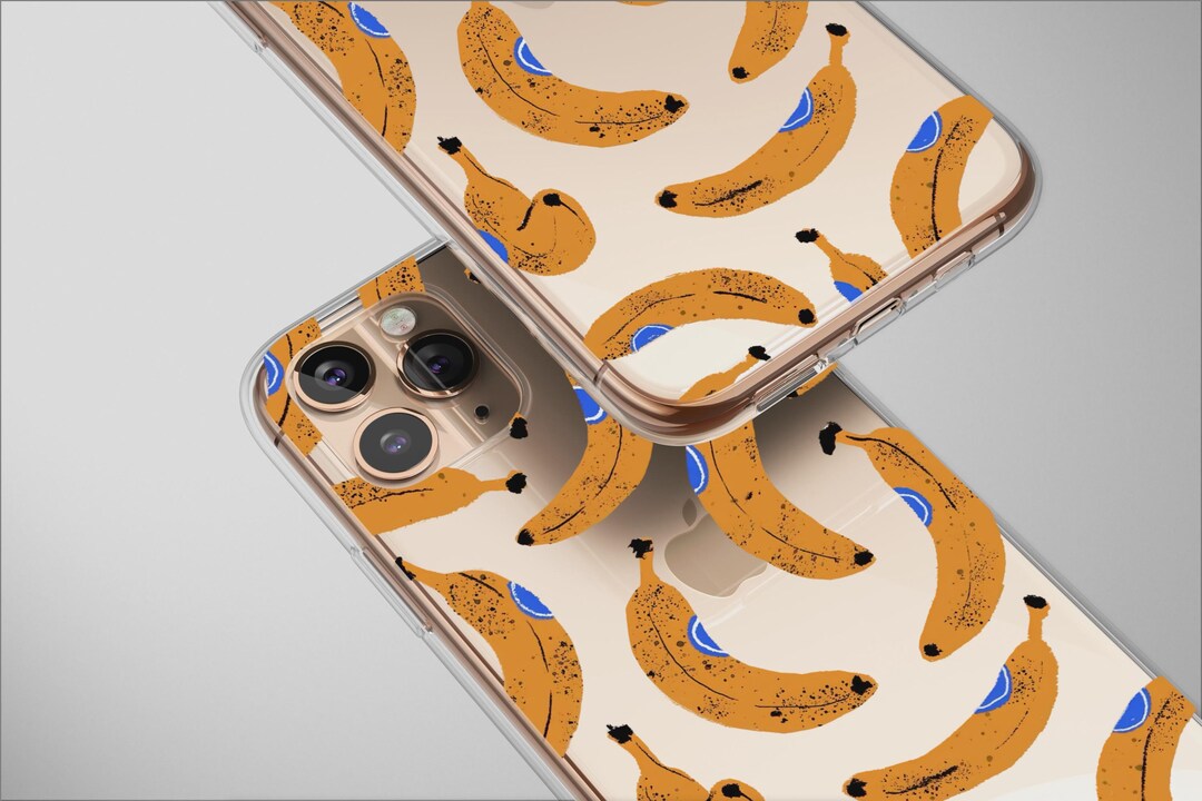 Clear Vibrant Banana Glitch Pop Art Phone Case Cover for iPhone 17