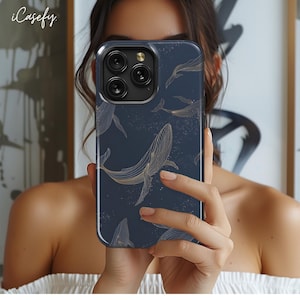 Whale Ocean Animal Phone Case For iPhone 16 Pro Max 15 14 Plus 13 12 Mini 11 XR XS X 8 SE Samsung S24 S23 Pixel 9 8