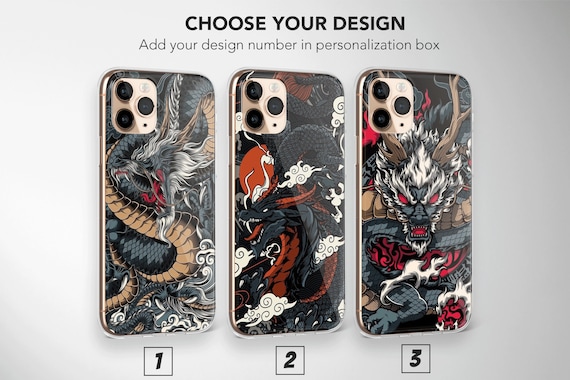 Irezumi Japanese Dragon Phone Case, Mythical Tattoo Art Cover - Etsy
