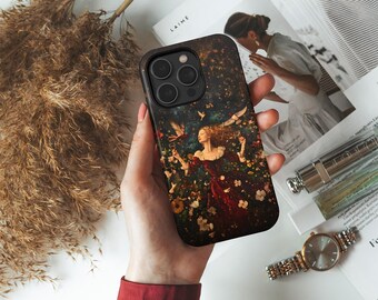 Renaissance Elegance A Dancing Woman with Wine and Flowers Phone Case For iPhone 17 Pro Max 16 15 Plus 13 12 Mini SE S24 S23 Pixel 9 8