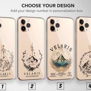 Clear Night Court Phone Case Acotar Acomaf Cover for iPhone 15 Pro Max 14 Plus 13 12 Mini 11 XR XS X 7 8 SE Samsung S23 S22 S21 Pixel 7 6 image 1