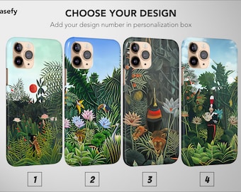 Henri Rousseau Phone Case Aesthetic Famous Painting Cover For iPhone 17 Pro Max 16 Plus 13 12 Mini 11 XR XS X SE Samsung S26 S25 Pixel 9 8