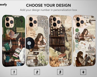 A Readers Cozy Bookish Escape Phone Case Cover for iPhone 17 Pro Max 16 15 Plus 14 17e Mini SE Samsung S26 S25 S24 Google Pixel 10 9