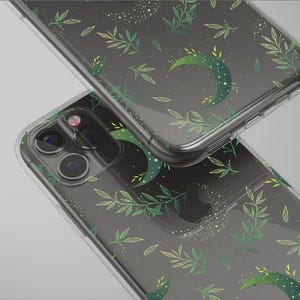 Clear Celestial Moon Phone Case Stars Mystical Cover for iPhone 17 Pro Max 16 Plus 13 12 Mini 11 SE Samsung S26 S25 Pixel 9 8