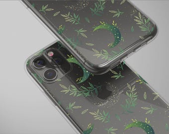 Clear Celestial Moon Phone Case Stars Mystical Cover for iPhone 17 Pro Max 16 Plus 13 12 Mini 11 SE Samsung S26 S25 Pixel 9 8