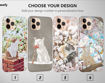 Japanese Cats Phone Case Aesthetic Cute Cover For iPhone 17 Pro Max 16 Plus 13 12 Mini 11 XR XS X 7+ 8 SE Samsung S26 S25 S22 Pixel 9 8