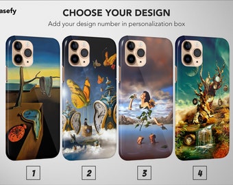 Salvador Dali Phone Case Famous Painting Surrealism Classic Art Cover iPhone 16 Pro Max 15 Plus 13 12 Mini 11 SE Samsung S24 S23 Pixel 9 8