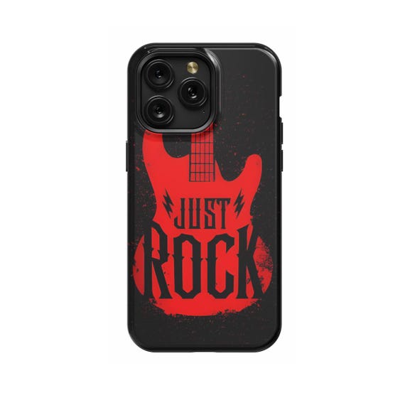 ギター iPhone case for 15pro Es335 Just Rock Red Guitar Phone Case Cover for iPhone 17 Pro Max 16 15