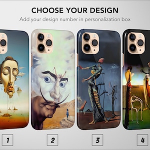 Salvador Dali Phone Case Famous Painting Surrealism Classic Art Cover iPhone 16 Pro Max 15 Plus 13 12 Mini 11 SE Samsung S24 S23 Pixel 9 8 6