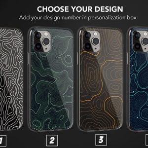 Topographic Map Phone Case Cover For iPhone 16 Pro Max 15 Plus 13 12 Mini 11 XR XS X 7 8 SE Samsung S24 S23 S22 S10 S9 Note Google Pixel 9 8