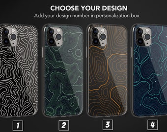 Topographic Map Phone Case Cover For iPhone 16 Pro Max 15 Plus 13 12 Mini 11 XR XS X 7 8 SE Samsung S24 S23 S22 S10 S9 Note Google Pixel 9 8